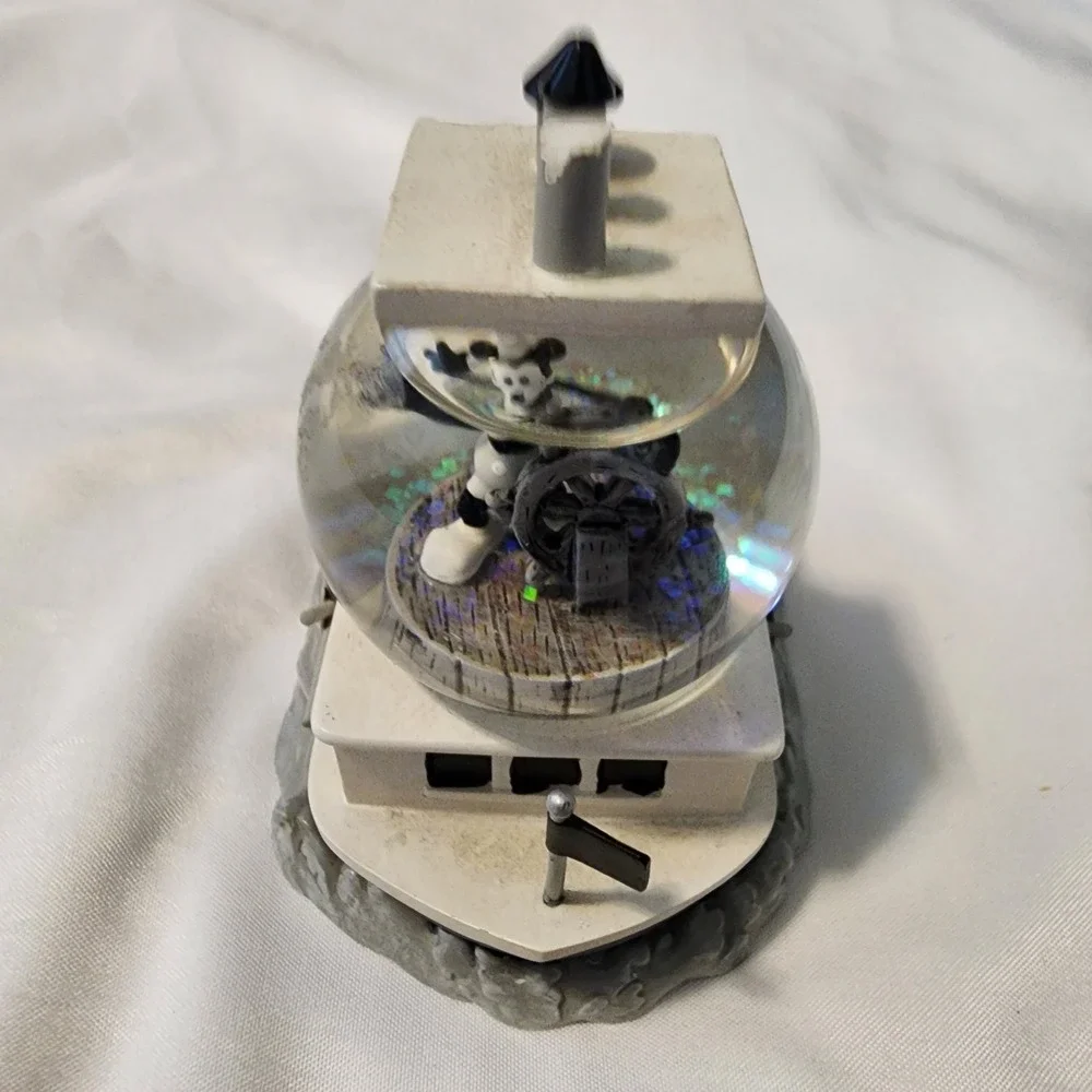 Disney Mickey Steamboat Willie Snow Globe Disney Store Exclusive
